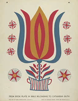 Pa German Gallery: Plate 9: From Portfolio 'Folk Art of Rural Pennsylvania', c. 1939. Creator: Unknown