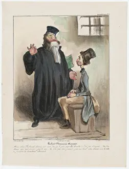 Dishonesty Prints: Plate 9: Robert Macaire Avocat, 1838. Creator: Honore Daumier