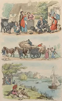 Sketching Gallery: Plate 9, from World in Miniature, 1816. 1816. Creator: Thomas Rowlandson
