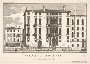 Carlevarijs Collection: Plate 91: View of the Mocenigo Palace in Campo San Stae, Venice, 1703