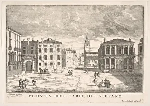 Plate 95: View of Campo Santo Stefano with the Loredan Palace and Morosini Palace, Venice