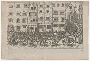 Holy Roman Emperor Gallery: Plate A: Election and Coronation of Emperor Maximilian II, 1612. 1612. Creator: Anon
