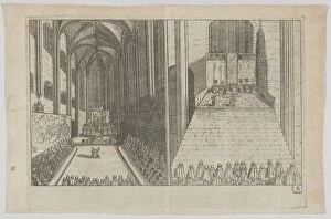 Holy Roman Emperor Gallery: Plate B: Election and Coronation of Emperor Maximilian II, 1612. 1612. Creator: Anon