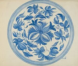 Period Collection: Plate, c. 1936. Creator: Margaret Stottlemeyer