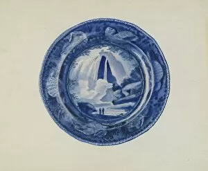 Crockery Gallery: Plate, c. 1936. Creator: William Kerby