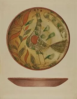 Pa German Gallery: Plate, c. 1940. Creator: Hedwig Emanuel