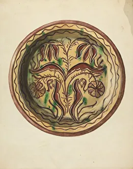 Sperber Charlotte Prints: Plate, c. 1953. Creator: Charlotte Sperber