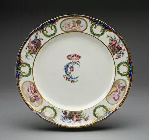 Plate from the Charlotte Louise Service, Sèvres, 1774