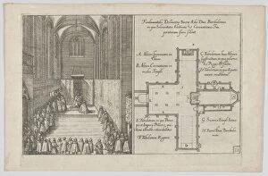 Coronation Gallery: Plate D: Election and Coronation of Emperor Maximilian II, 1612. 1612. Creator: Anon