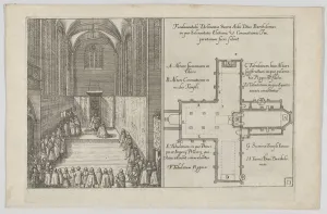 Throne Room Prints: Plate D: Election and Coronation of Emperor Maximilian II, 1612. 1612. Creator: Anon