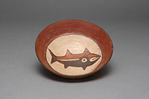 Whale Collection: Plate Depicting a Fish, Shark, or Whale, 180 B.C. / A.D. 500. Creator: Unknown
