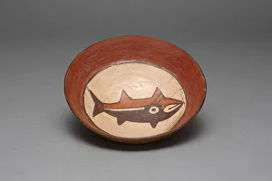 Whale Prints: Plate Depicting a Fish, Shark, or Whale, 180 B. C. / A. D. 500. Creator: Unknown