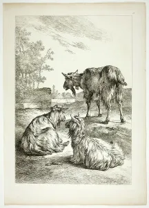 Huet Jean Baptiste I Prints: Plate Eighteen of 38 from Oeuvres de J
