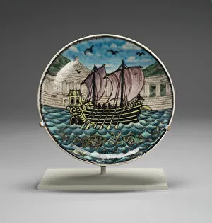 Plate, England, c. 1900. Creators: William de Morgan, Charles Passenger Plate, England, c. 1900. Creators: William de Morgan, Charles Passenger