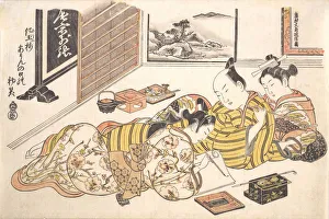 Okumura Prints: Plate from the Erotic Book Mounds of Dyed Colors: A Pattern Book for the Boudoir (S
