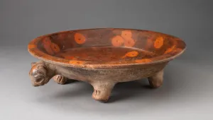 Maya Prints: Plate in the Form of a Jaguar with Interior Painted with Floral-Like Motif