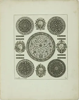 Complex Prints: Plate Four, from Book of Ornament, 1704. Creator: Simon Gribelin