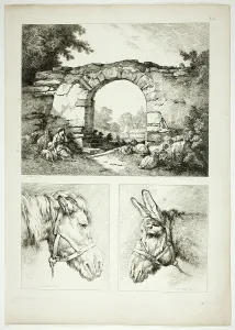 Huet Jean Baptiste I Prints: Plate Fourteen of 38 from Oeuvres de J