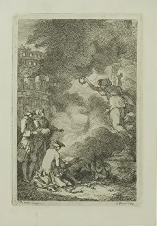 Delavallee Poussin Prints: Plate from, Nella Venuta, 1764. Creator: Franz Edmund Weirotter