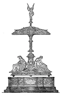 Embossed Prints: Plate given to the Royal Engineers by Indian engineer officers, 1871. Creator: Unknown