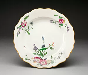 Ence Collection: Plate, Marseille, c. 1770. Creator: Veuve Perrin Manufactory
