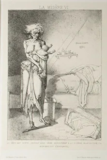 Plate Six from Misery, 1851. Creator: Charles Rambert