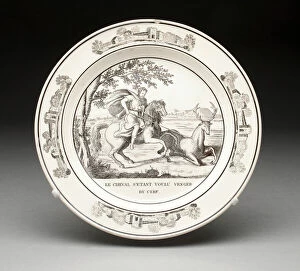 De La Fontaine Jean Collection: Plate, Montereau, 1800 / 25. Creator: Creil Pottery