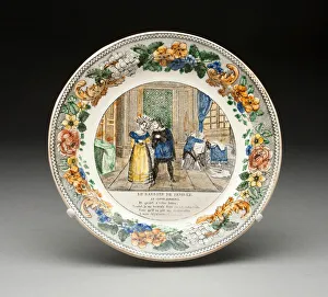 Opera De Paris Prints: Plate, Montereau, 1825 / 33. Creator: Creil Pottery