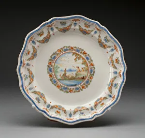 Plate, Moustiers-Sainte Marie, 1739/49. Creator: Moustiers Manufactories Plate, Moustiers-Sainte Marie, 1739/49. Creator: Moustiers Manufactories