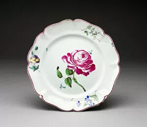 Ence Collection: Plate, Niderviller, c. 1770. Creator: Niderviller Porcelain Factory