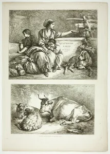 Huet Jean Baptiste I Prints: Plate Nineteen of 38 from Oeuvres de J