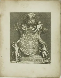Complex Prints: Plate One, from A New Book of Ornaments, 1704. Creator: Simon Gribelin