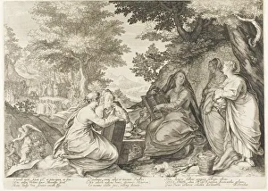 Book Of Matthew Prints: Plate One, from Five Wise and Five Foolish Virgins, 1606. Creator: Jan Saenredam