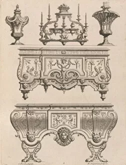Plate from Ornament Designs Invented by J. Berain (page 71), late 17th-early 18th century