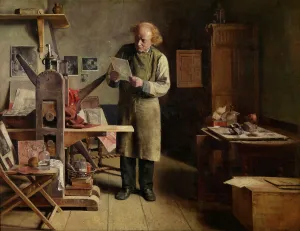 1875 Prints: The Plate Printer, 1875. Creator: Henri Jean Augustin de Braekeleer