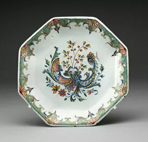 Rouen Gallery: Plate, Rouen, c. 1750. Creator: Unknown
