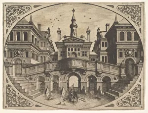 Plate from Scenographiae... 1560. Creator: Johannes van Doetecum I