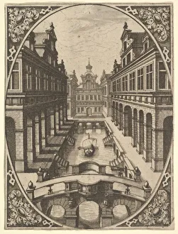 Plate from Scenographiae... ca. 1560. Creator: Johannes van Doetecum I