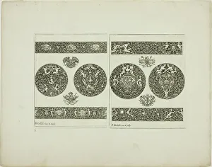 Complex Prints: Plate Six, from Book of Ornament, 1704. Creator: Simon Gribelin