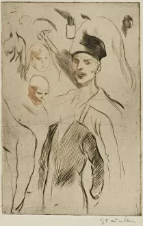 Ophile Alexandre Steinlen Gallery: Plate of Sketches, no. 2, 1898. Creator: Theophile Alexandre Steinlen
