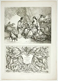Huet Jean Baptiste I Prints: Plate Thirteen of 38 from Oeuvres de J
