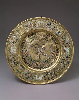 Alexis Of Russia Collection: Plate of Tsar Alexei Mikhailovich, 1675. Artist: Russian master