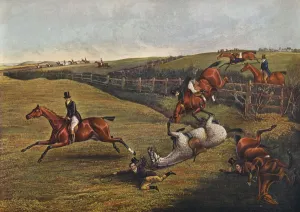 Plate V: Grand Leicestershire Steeplechase, 1829, 1830, (1922). Artist: Charles Bentley