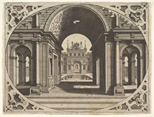 Plate from 'Varie Architecture', ca. 1560. Creator: Johannes van Doetecum I Plate from 'Varie Architecture', ca. 1560. Creator: Johannes van Doetecum I