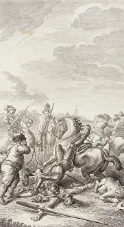 Plate XXIV from Life and Adventures of the Knight Don Quixote de la Mancha, 1780. Creator: Daniel Berger