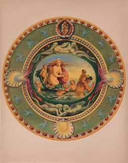 Gift Prints: Plateau in Majolica Ware, 1863. Artist: Robert Dudley
