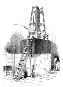 Distillation Prints: Platinum still for concentrating sulphuric acid (Oil of Vitriol or H2S04), 1844