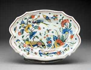 Platter Prints: Platter, Rouen, c. 1760. Creator: Unknown