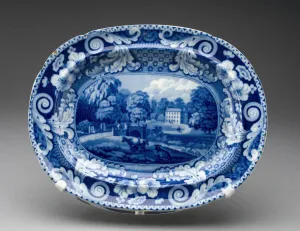 Platter, Staffordshire, Mid 19th century. Creator: Staffordshire Potteries Platter, Staffordshire, Mid 19th century. Creator: Staffordshire Potteries