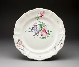Faience Prints: Platter, Strasbourg, c. 1760. Creator: Joseph Hannong